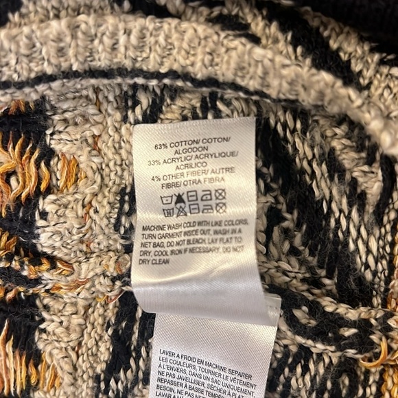 Lucky Brand BoHo Southwestern Aztec Textured, Open Front Cardigan-Pockets, Sz S. - Picture 12 of 13